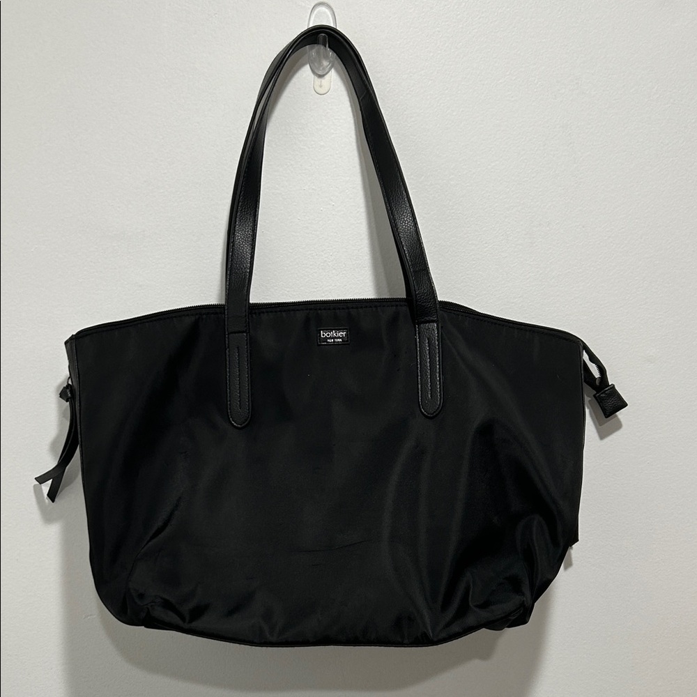 Botkier Black Nylon Tote Bag with Leather Handles